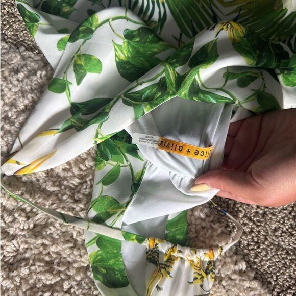 ALICE + OLIVIA relaxed maxi dress SUNBURST PALM - Picture 3 of 3